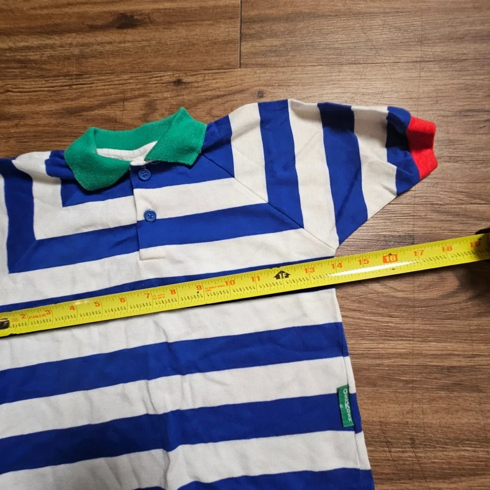Vintage OshKosh B'gosh‎ Striped Polo Shirt 4T Colorblock USA Kidcore Retro Y2K